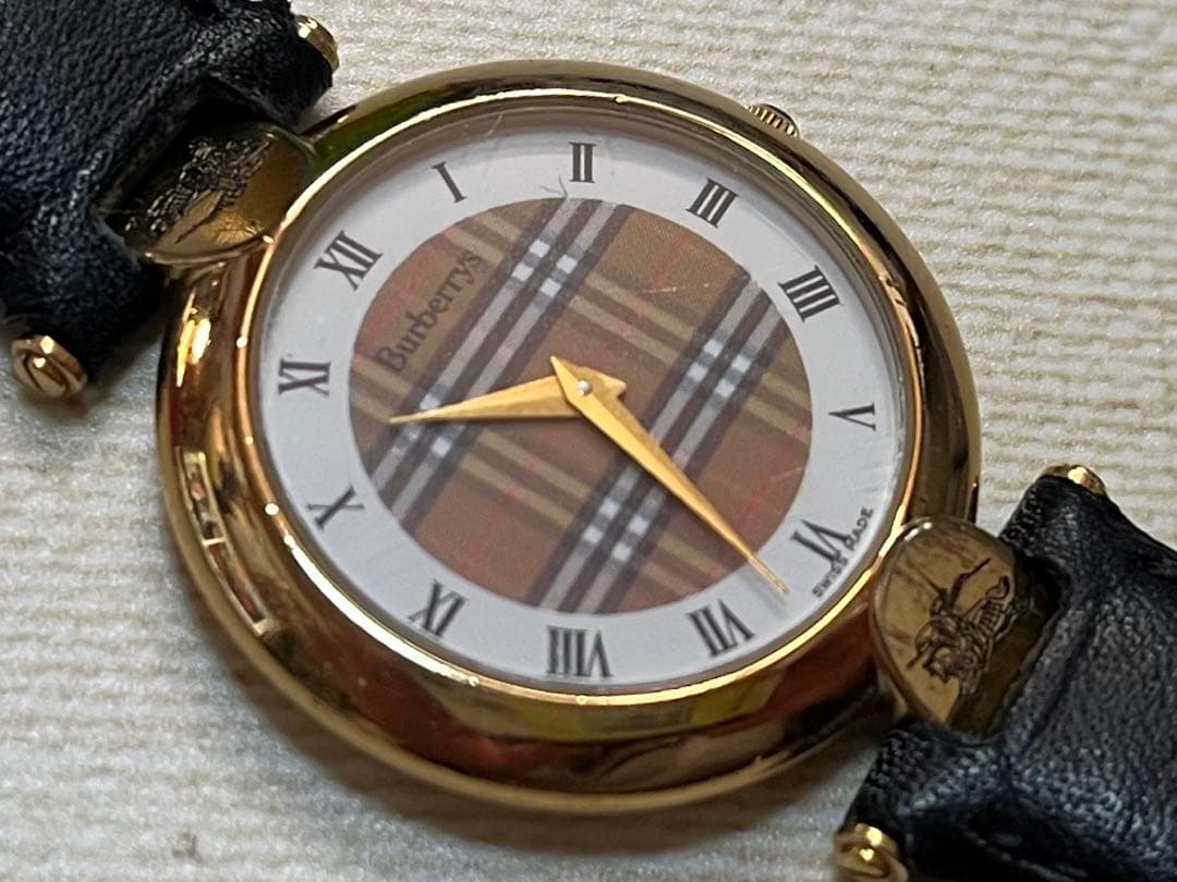 稼働品です☺︎BURBERRY/バーバリーノバチェッククォーツメンズウォッチ