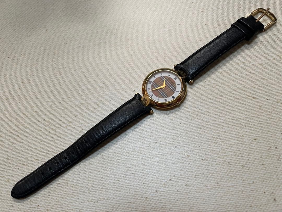稼働品です☺︎BURBERRY/バーバリーノバチェッククォーツメンズウォッチ