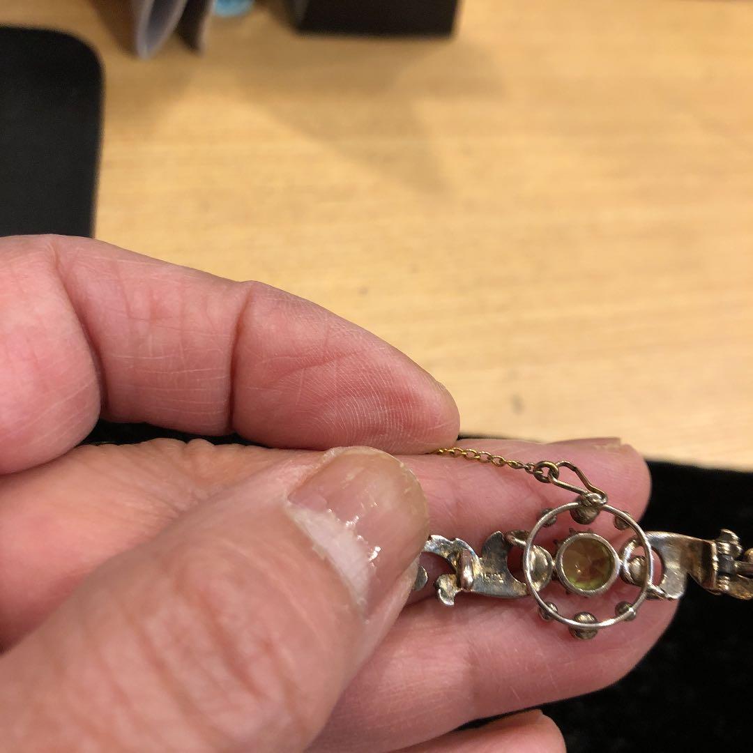 イギリスアンティーク　15K シードパールブローチ