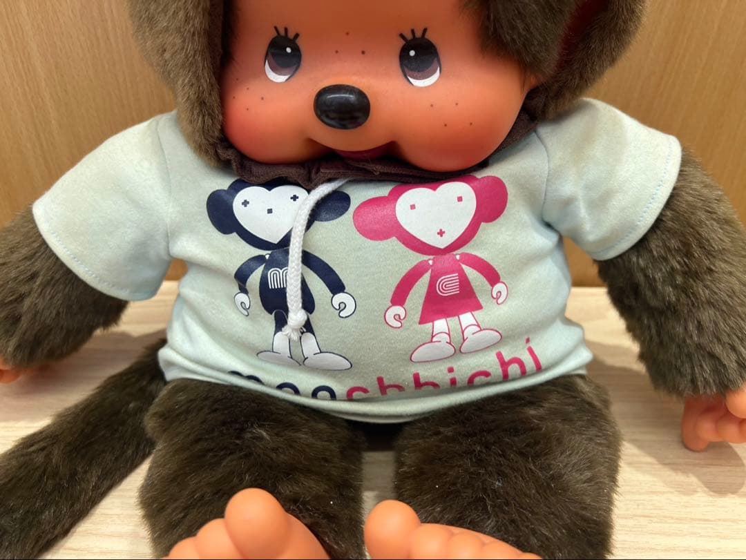 【希少・ビッグサイズ】モンチッチ おサル帽子付きぬいぐるみ Monchhichi