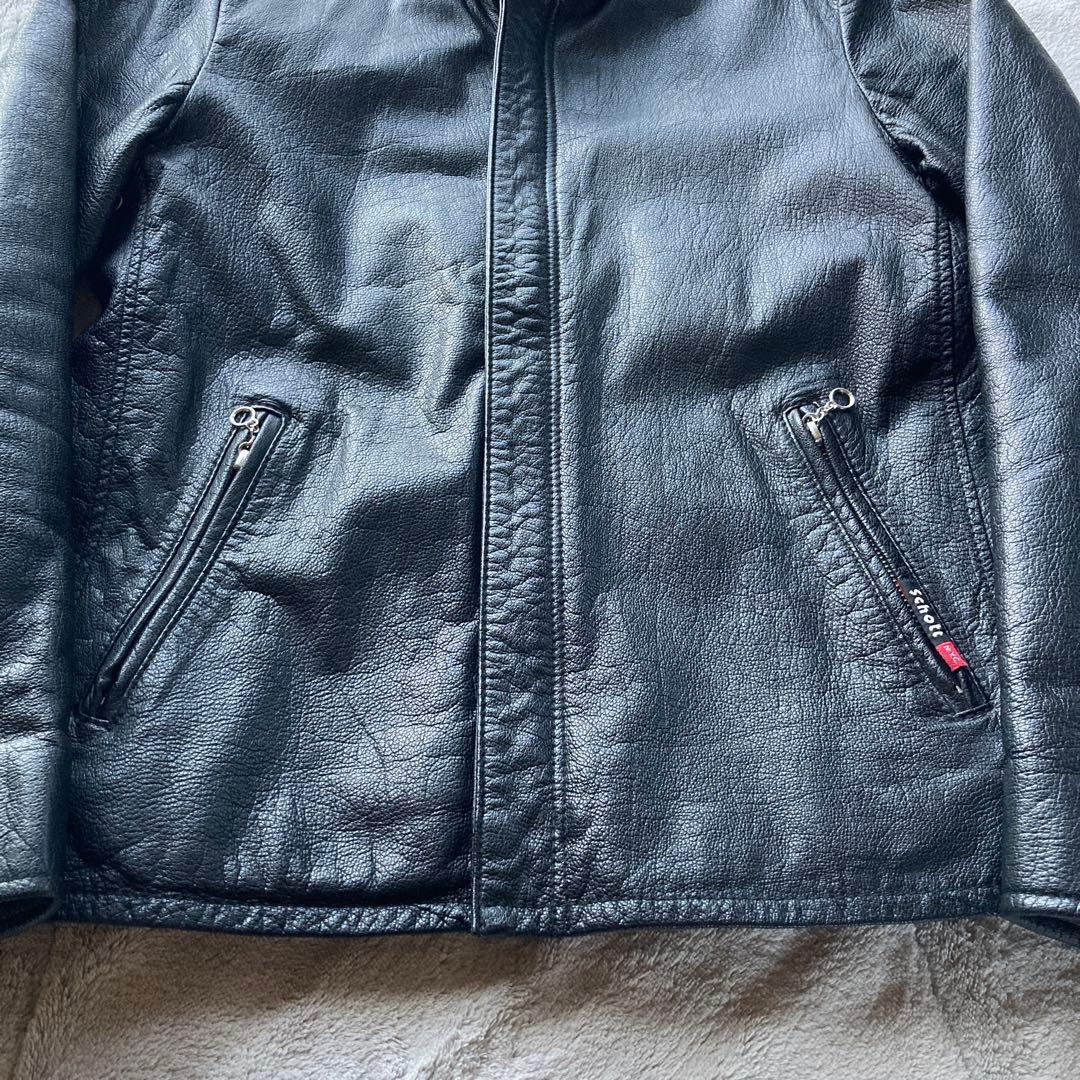 美品　Schott ソリッドクラシックレーサー シングルライダースジャケット