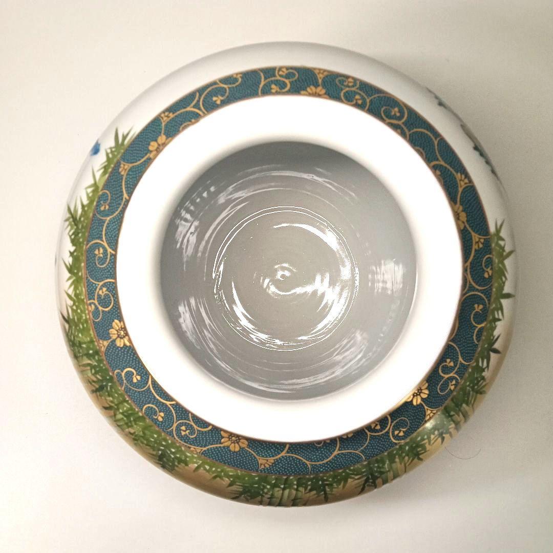 希少 大型 九谷焼 大雅 金彩花瓶 共箱