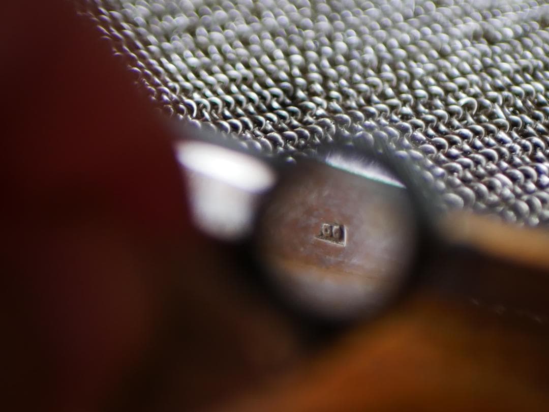 純銀　シャトレーンバッグ　メッシュバッグ　フランスアンティーク　ヨーロッパ