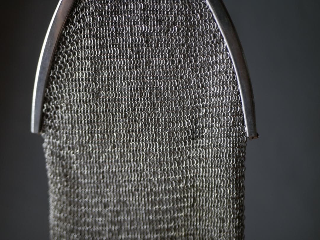 純銀　シャトレーンバッグ　メッシュバッグ　フランスアンティーク　ヨーロッパ