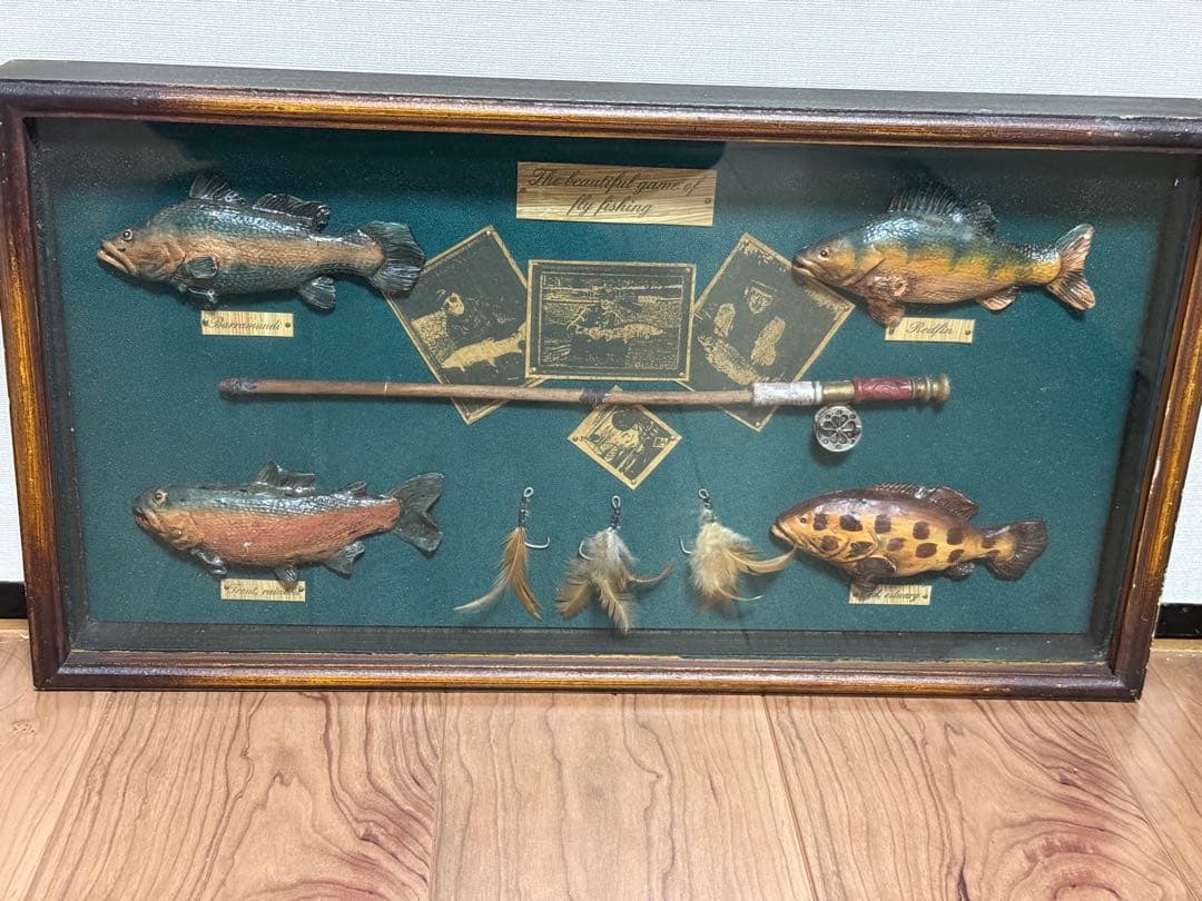 フライフィッシング 壁掛け ウォールアート ヴィンテージ 当時物