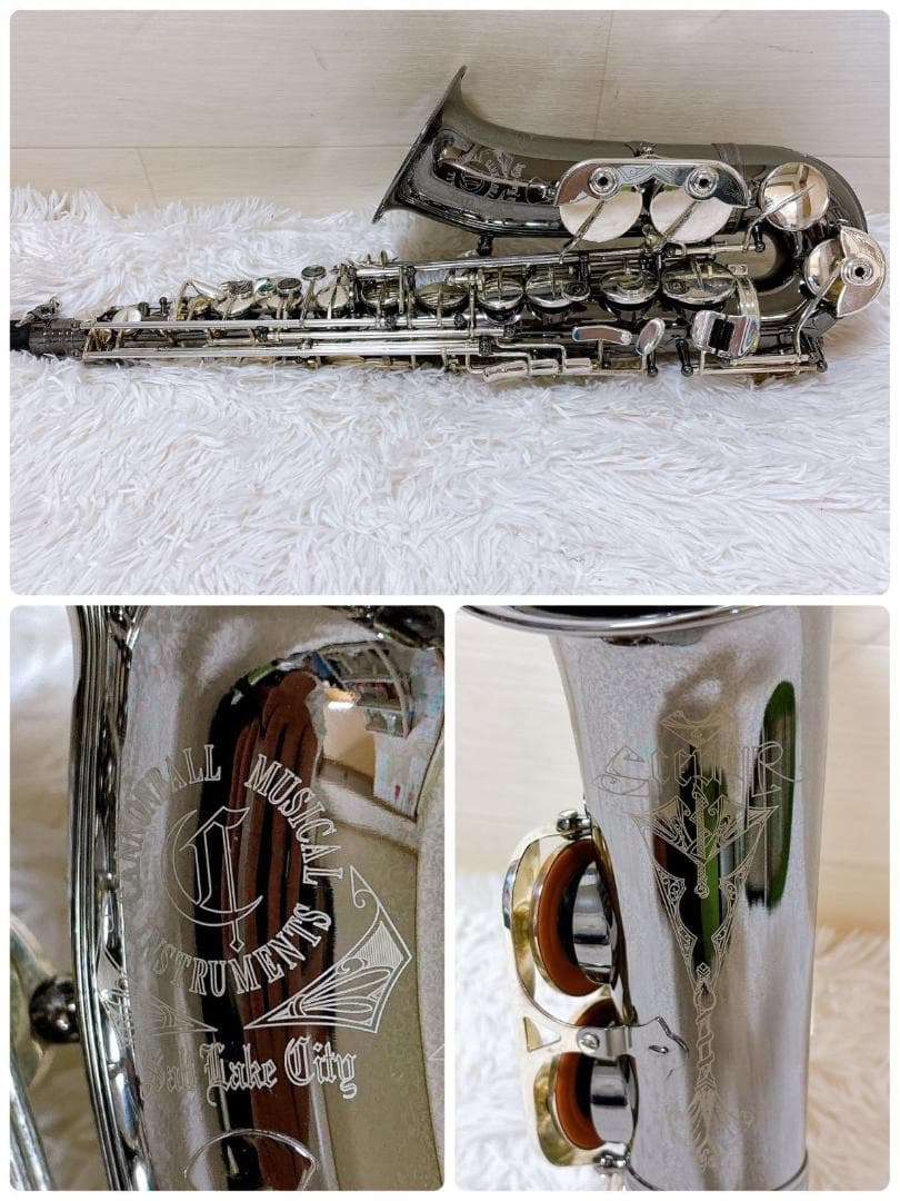 彫刻入り　キャノンボール　アルトサックス　管楽器　吹奏楽　ブラックニッケル