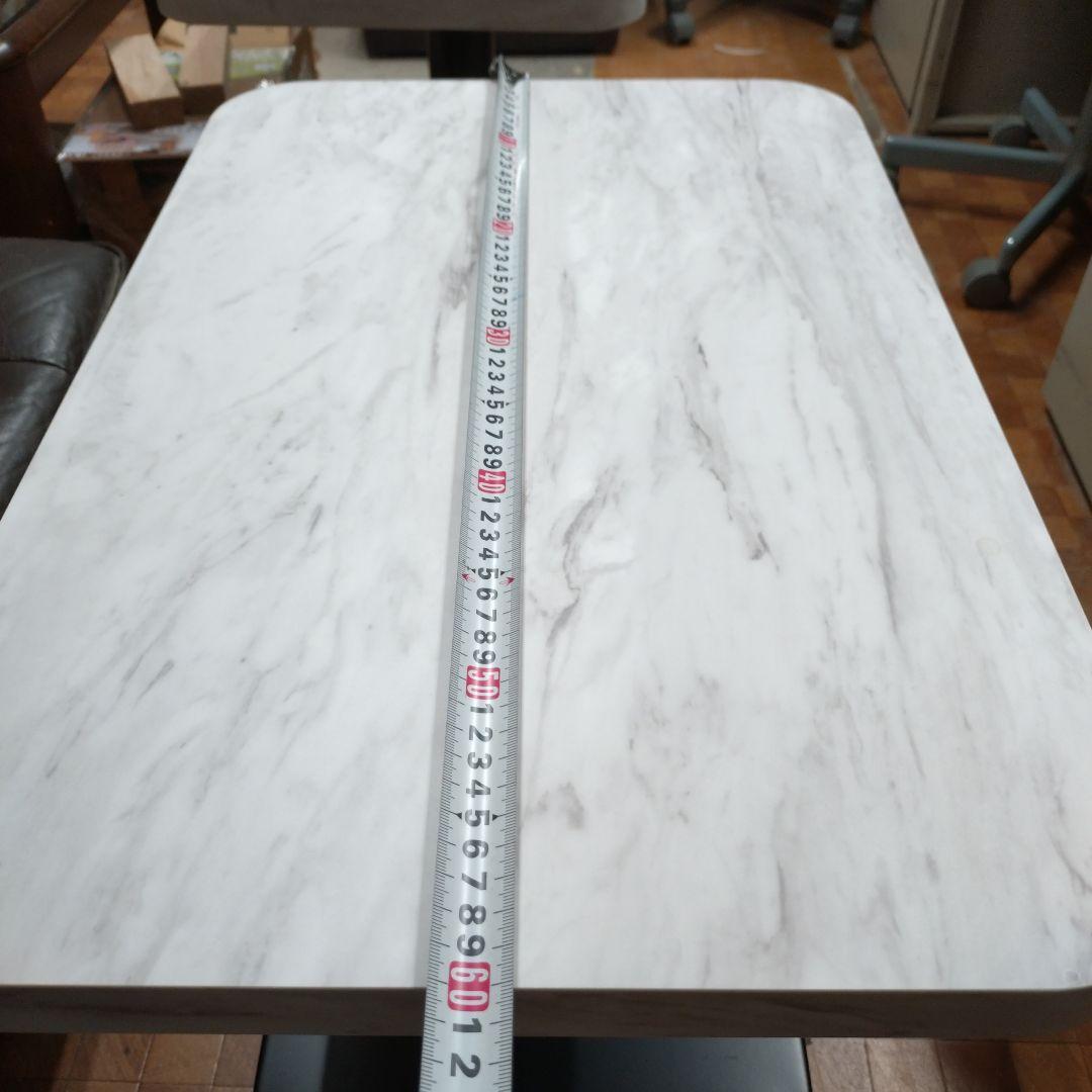 マーブル調ホワイトテーブル 60cm x 40cm