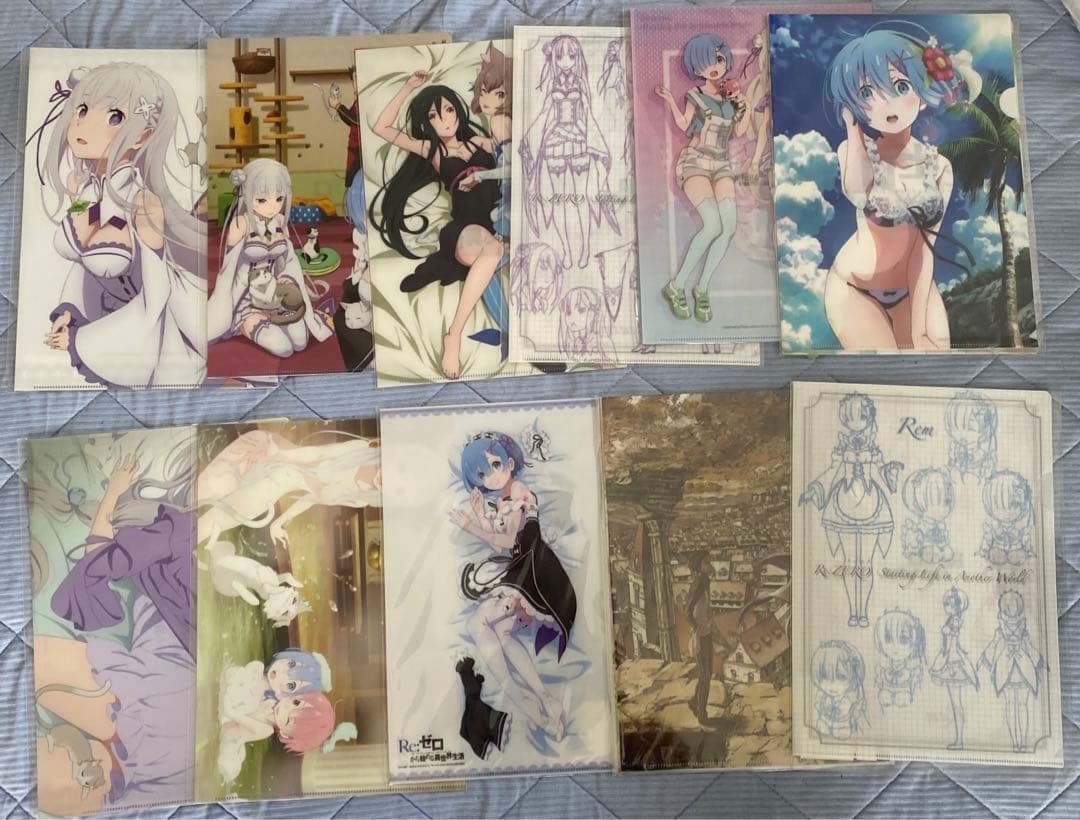 リゼロ　クリアファイル　ゼロから始める異世界生活　エミリア　レム　グッズ
