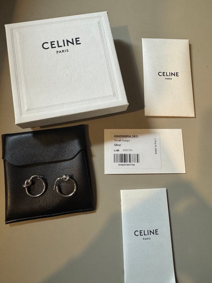 CELINE セリーヌ ノット スモールフープピアス