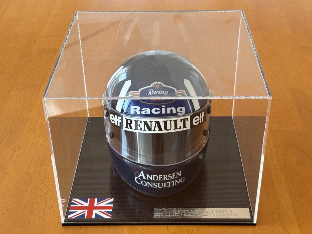 D.ヒル 1/2 ヘルメット ウィリアムズ 1996 アクリルケース付き