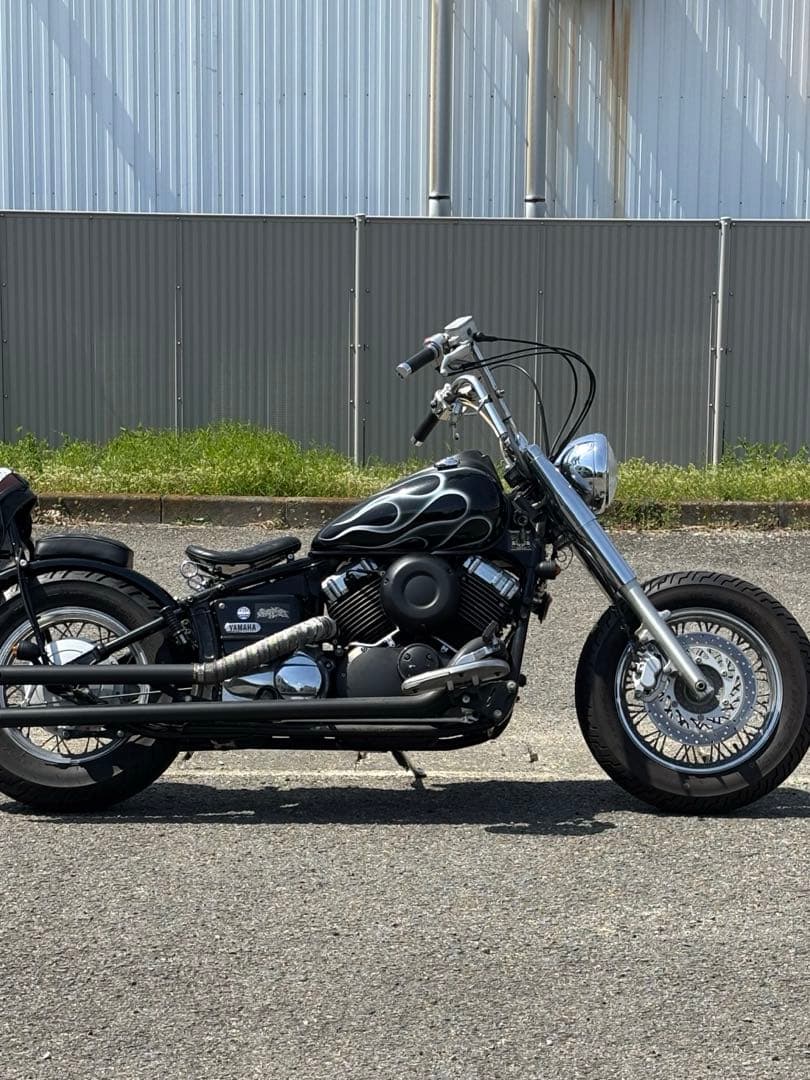 ドラッグスター400 クラシック　タンク　ファイヤーパターン　フレイムス