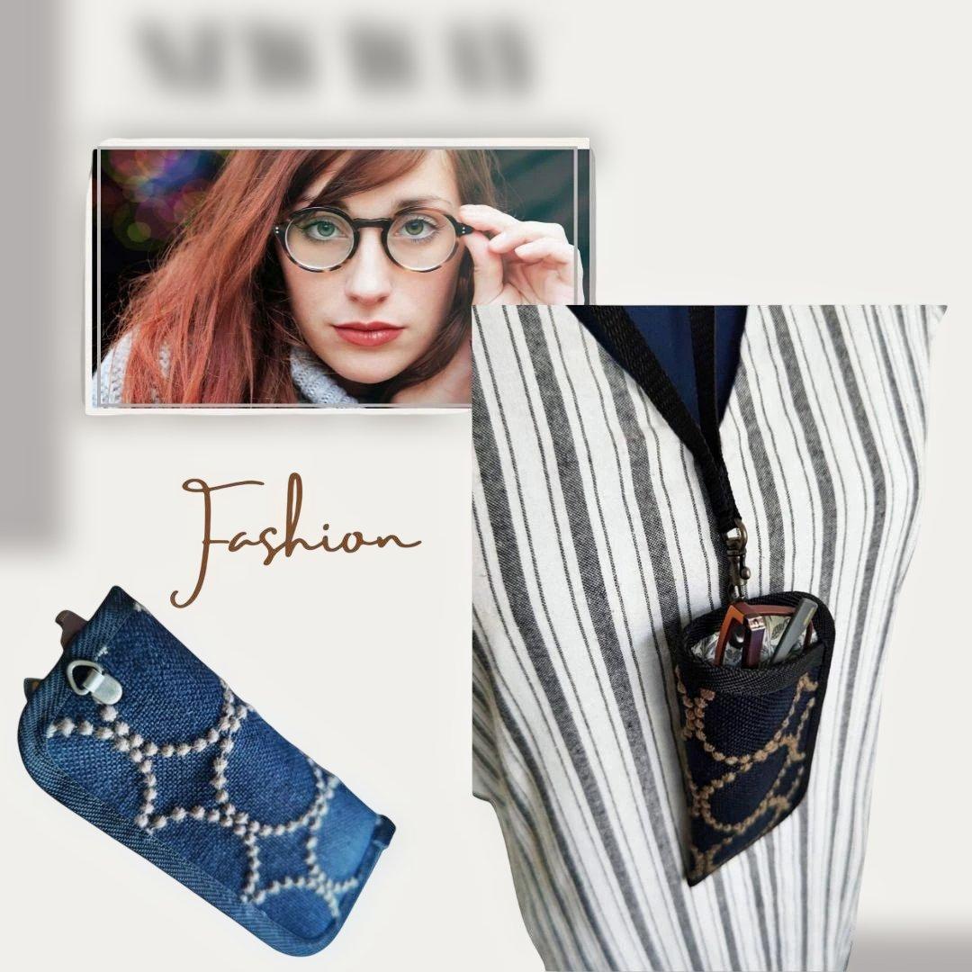 【おまとめ】/tambourineタンバリンネイビー×白/メガネケース