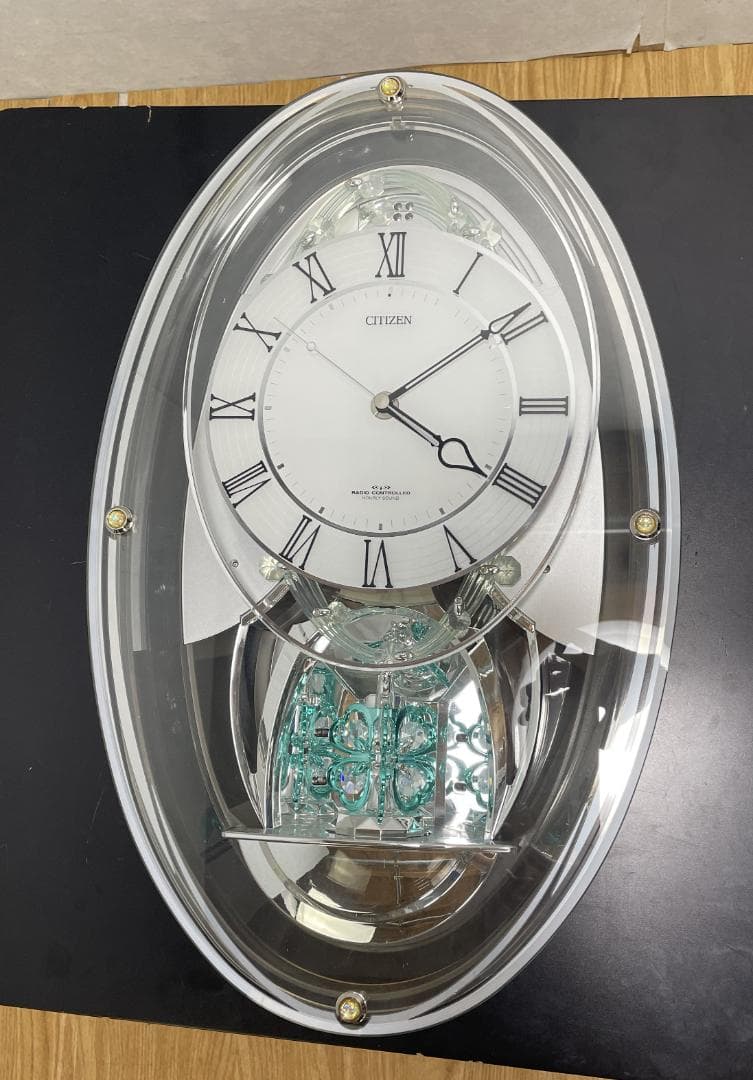 Y♢566 CITIZEN 電波掛時計 M438 (4MN438-0) 　美品！
