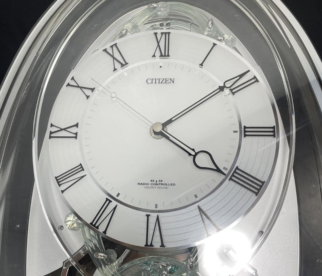 Y♢566 CITIZEN 電波掛時計 M438 (4MN438-0) 　美品！