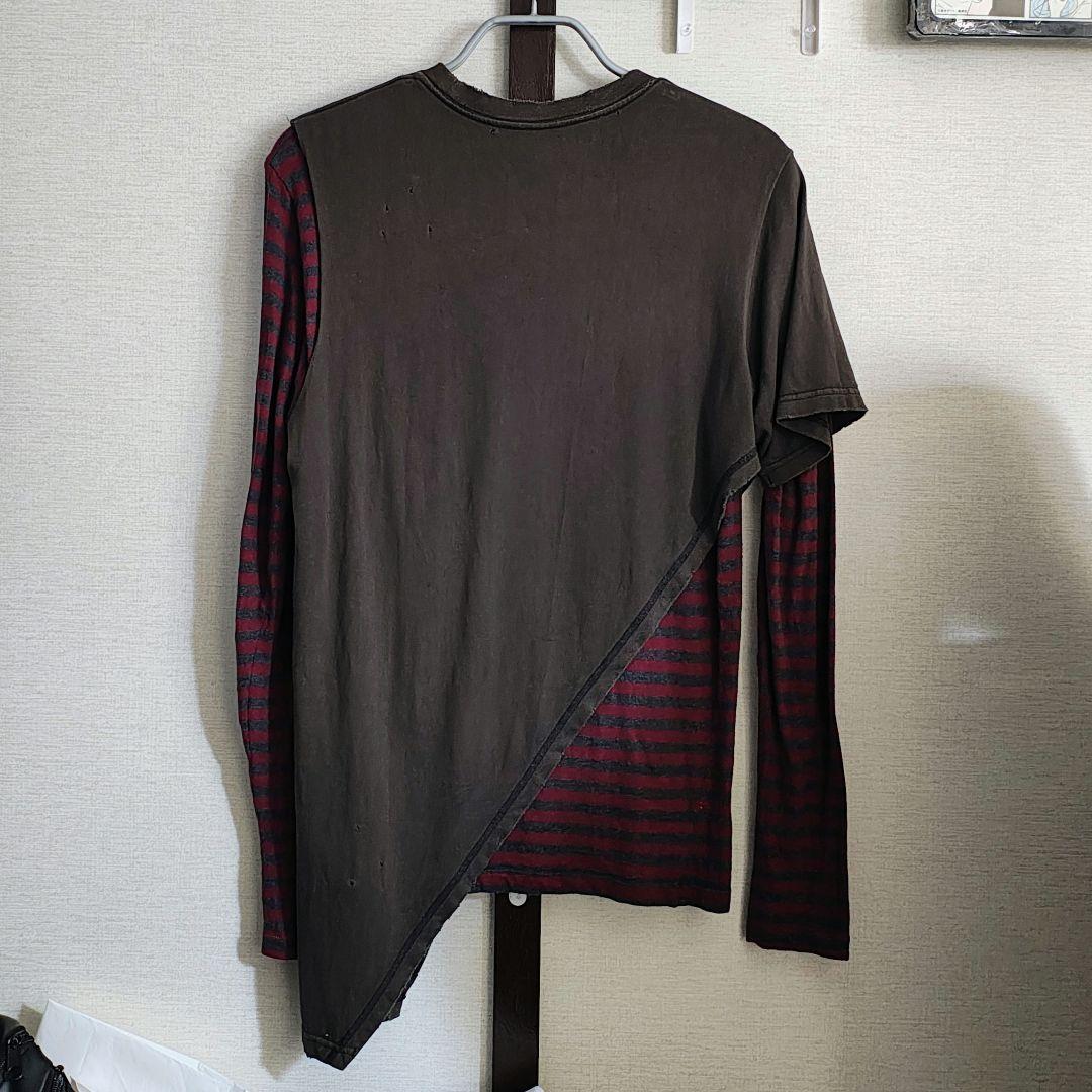 トップス -NUMBER (N)INE- asymmetry damage cut sew