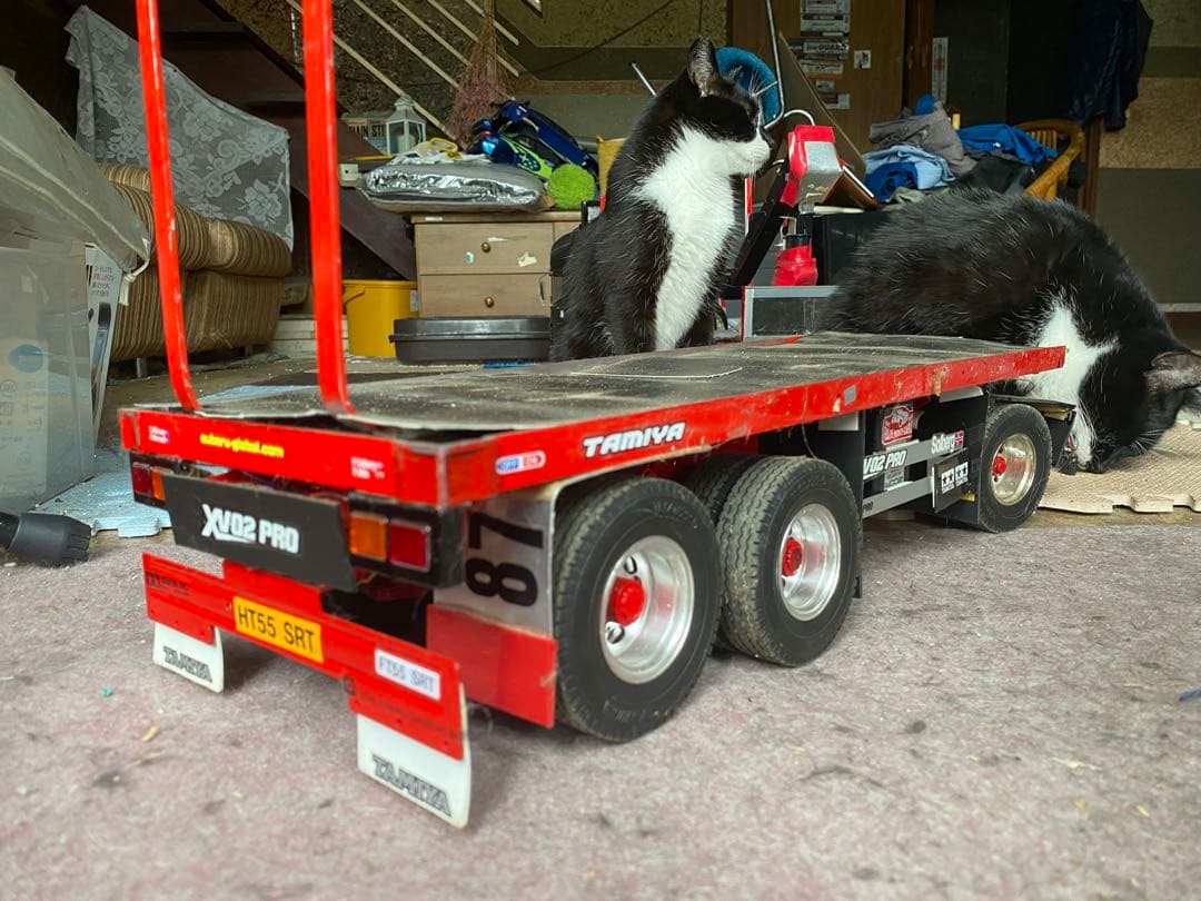 タミヤ　1/14 スカニア原木運搬フルトレーラー仕様　フルオペ