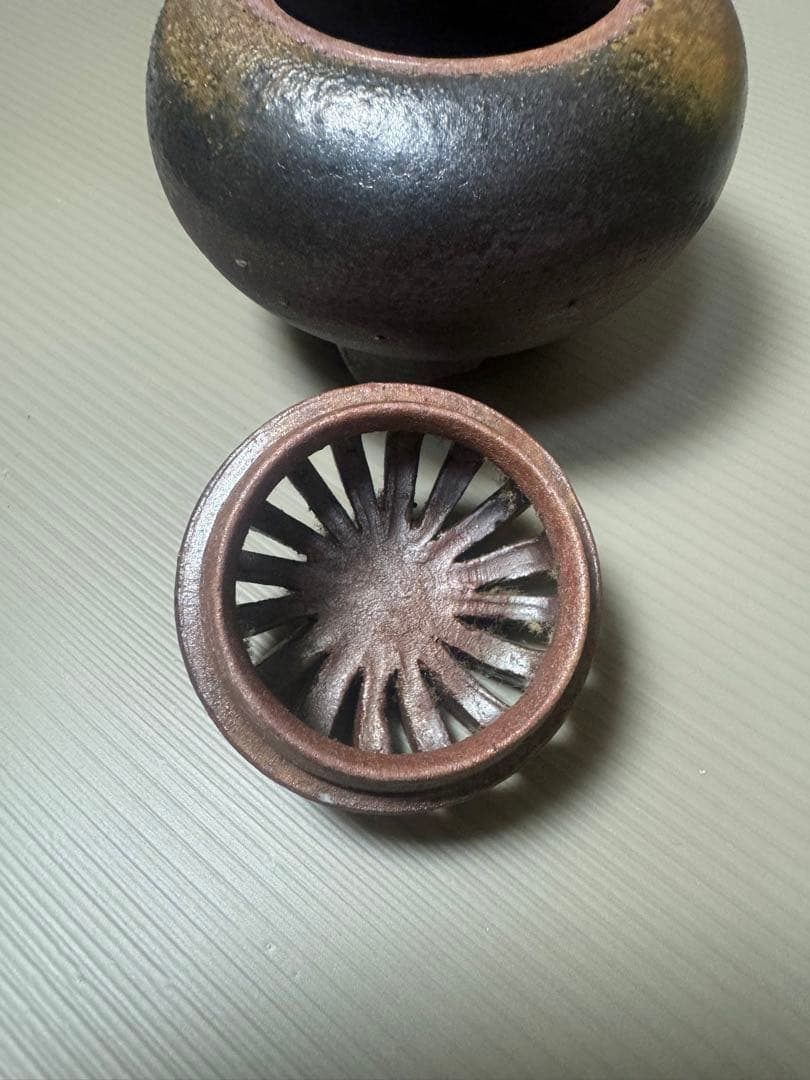 2070 備前焼　香炉　人間国宝  金重陶陽