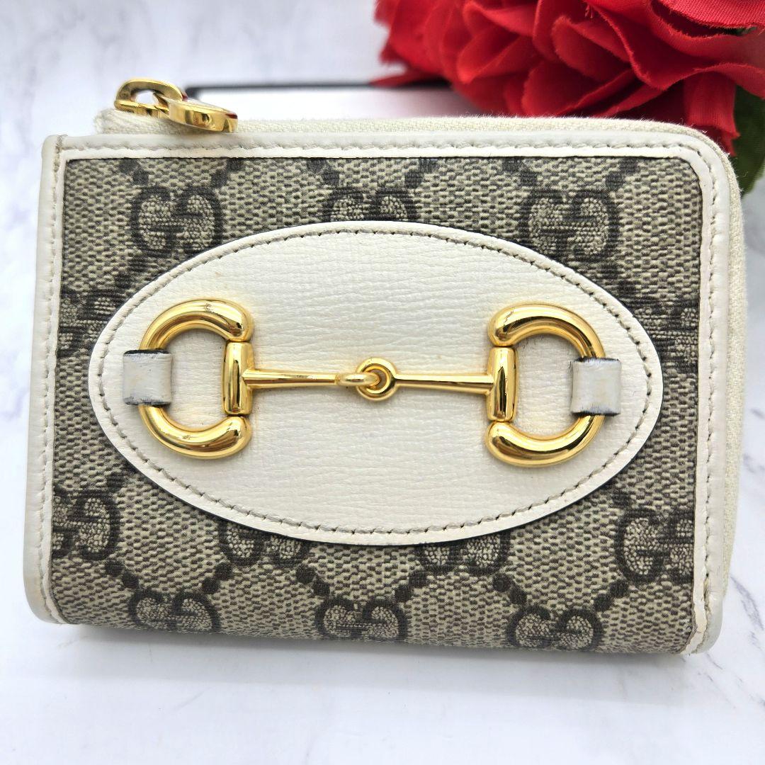 【美品】 GUCCI グッチ ケース 財布 ホースビット コンパクト