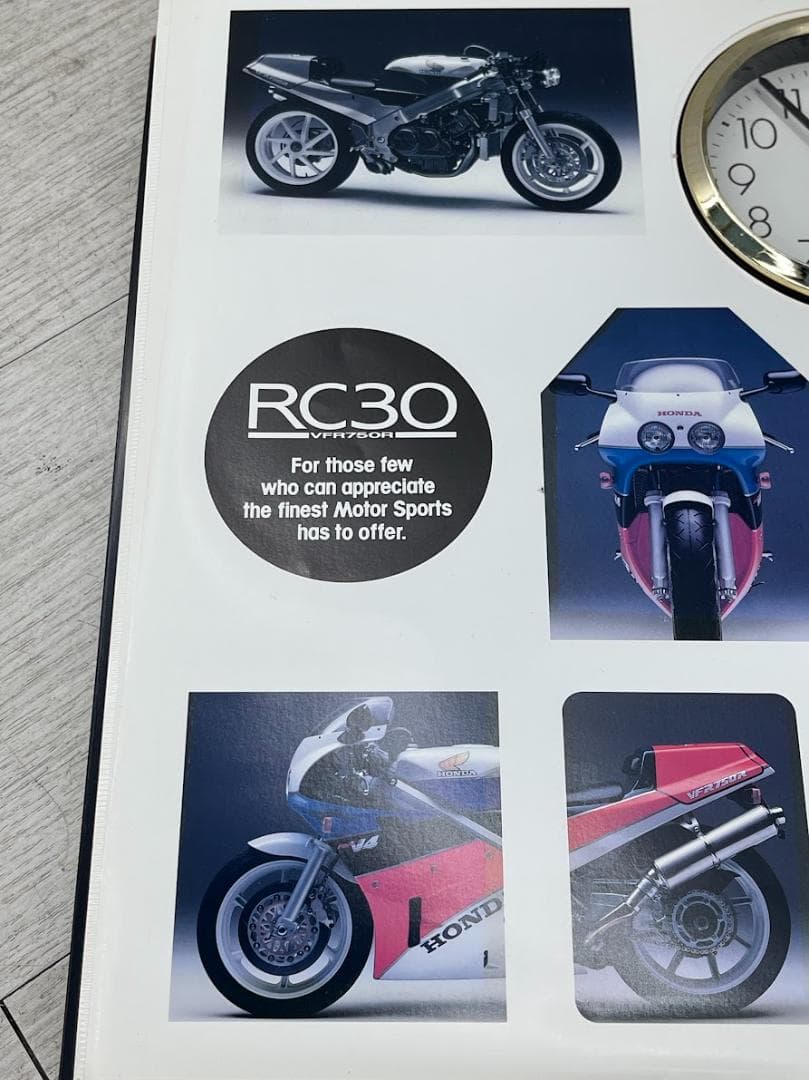 非売品 ホンダ VFR750R RC30 誕生記念掛時計 当時物 昭和62年