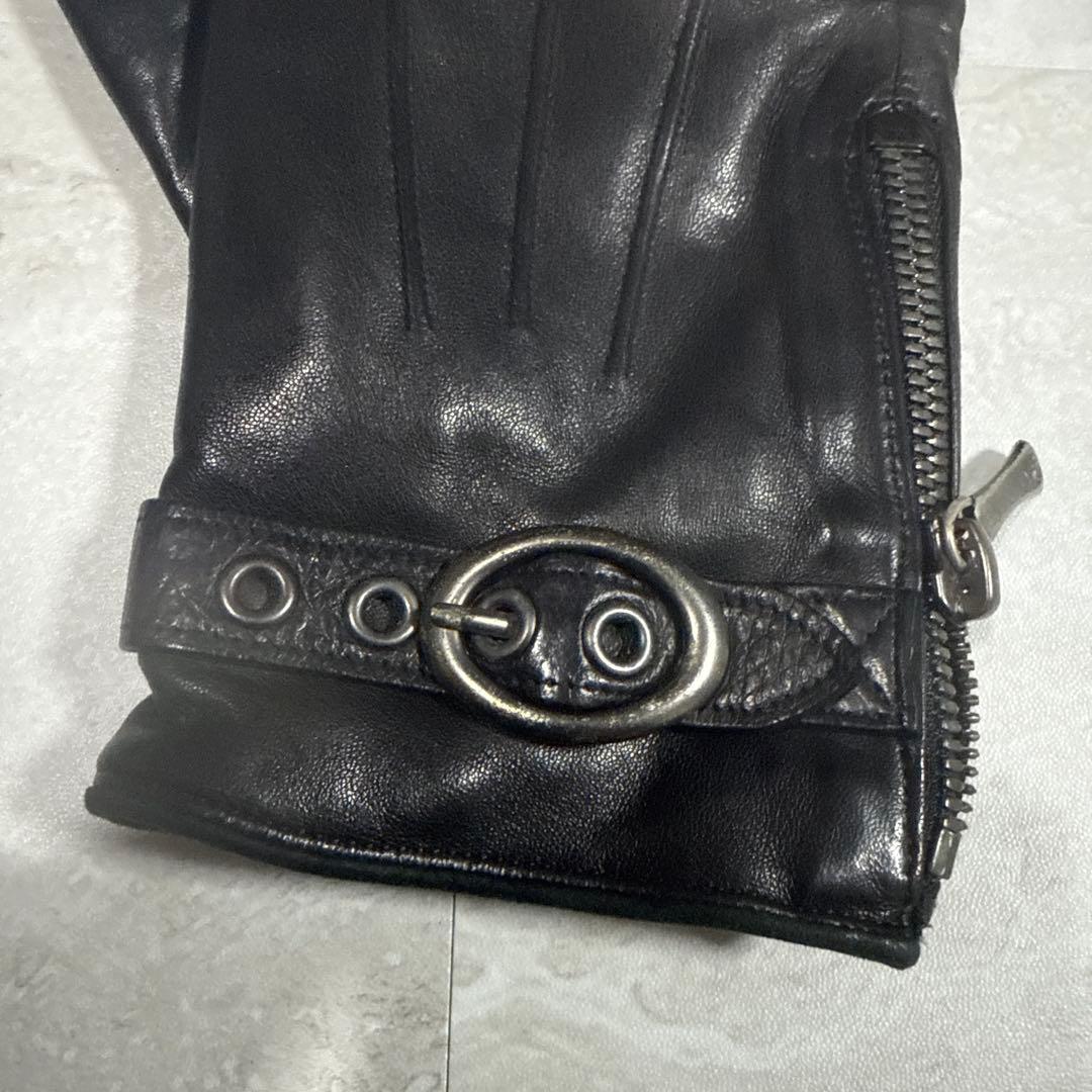 5351 POUR LES HOMMES レザーグローブ パイソン リアルレザー