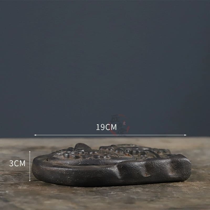 鉄器 蓮池月色硯台 蓮葉蛙筆洗 書道具 文房四宝 装飾品 工芸品 置物