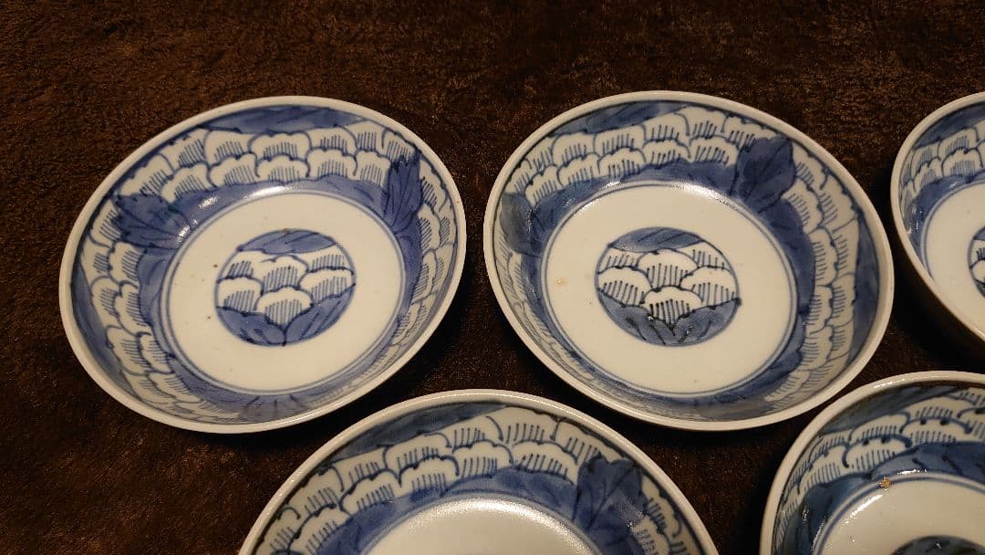 古伊万里　伊万里　染付　古染付　江戸期　５客