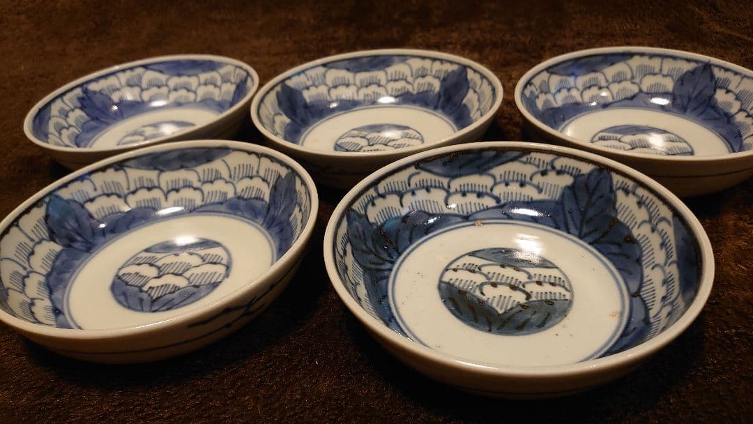 古伊万里　伊万里　染付　古染付　江戸期　５客