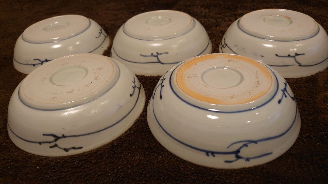 古伊万里　伊万里　染付　古染付　江戸期　５客