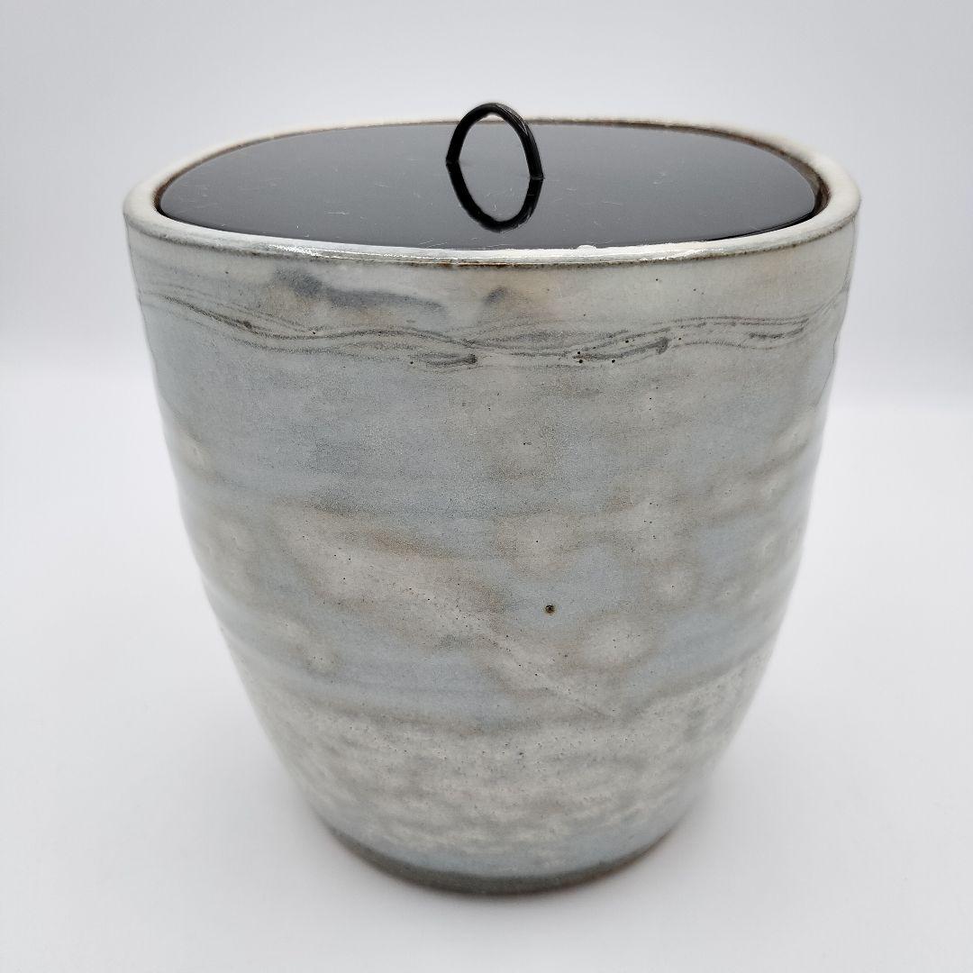 a194 水指　萩焼　田原　陶兵衛　替蓋付　塗蓋　茶道具　茶道　古物