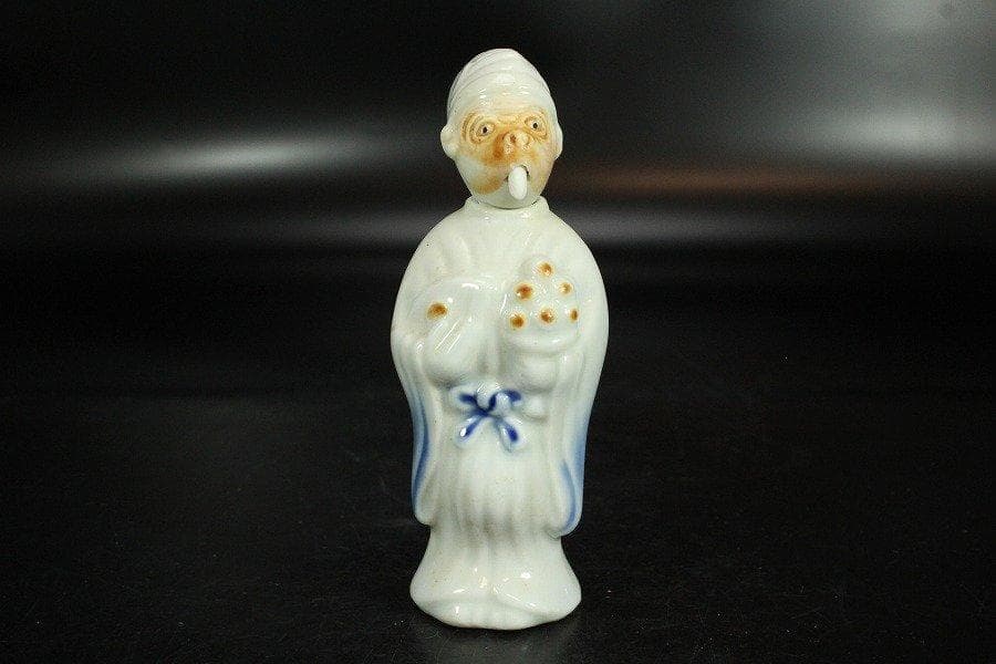 古平戸 猿 首振り 舌出し 人形 高11.5cm 希少 旧家蔵出