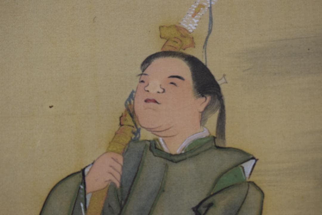 【真作】土佐光孚/山水高士人物図/東下り図/掛軸☆宝船☆Y-824　JM