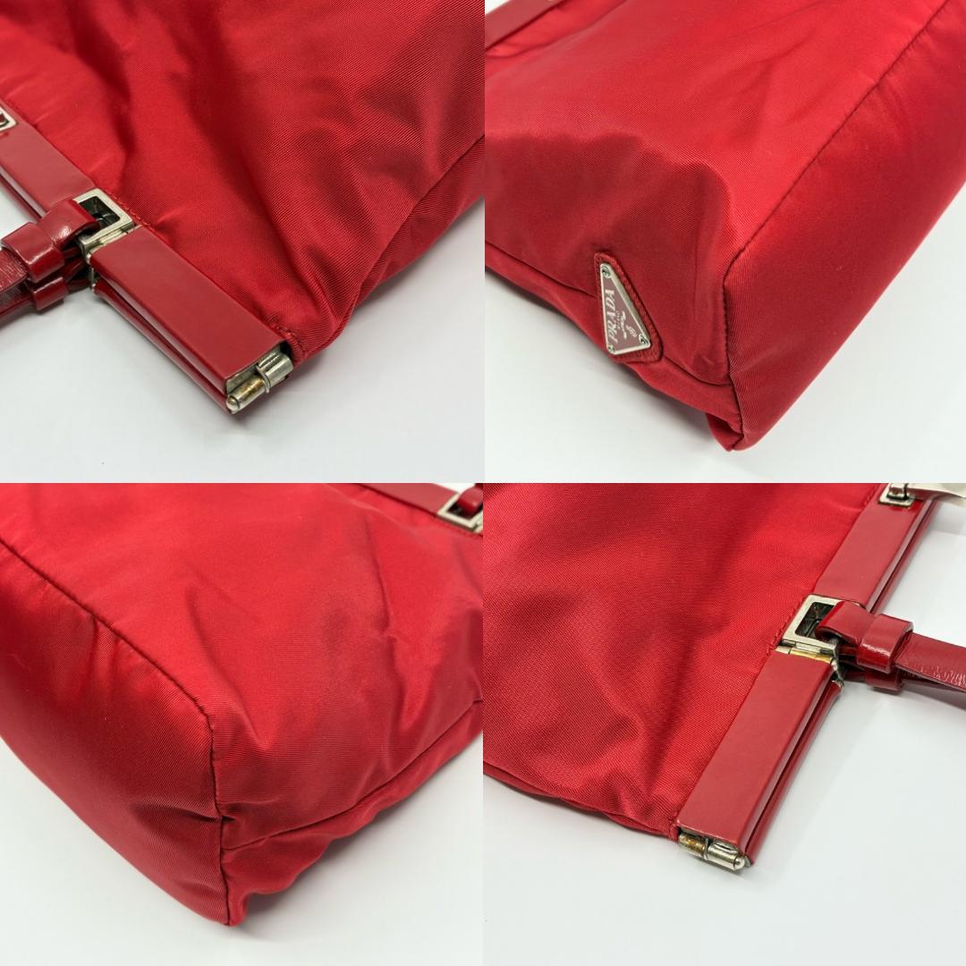 PRADA プラダ ナイロン ハンドバッグ 赤 レッド A1355A1