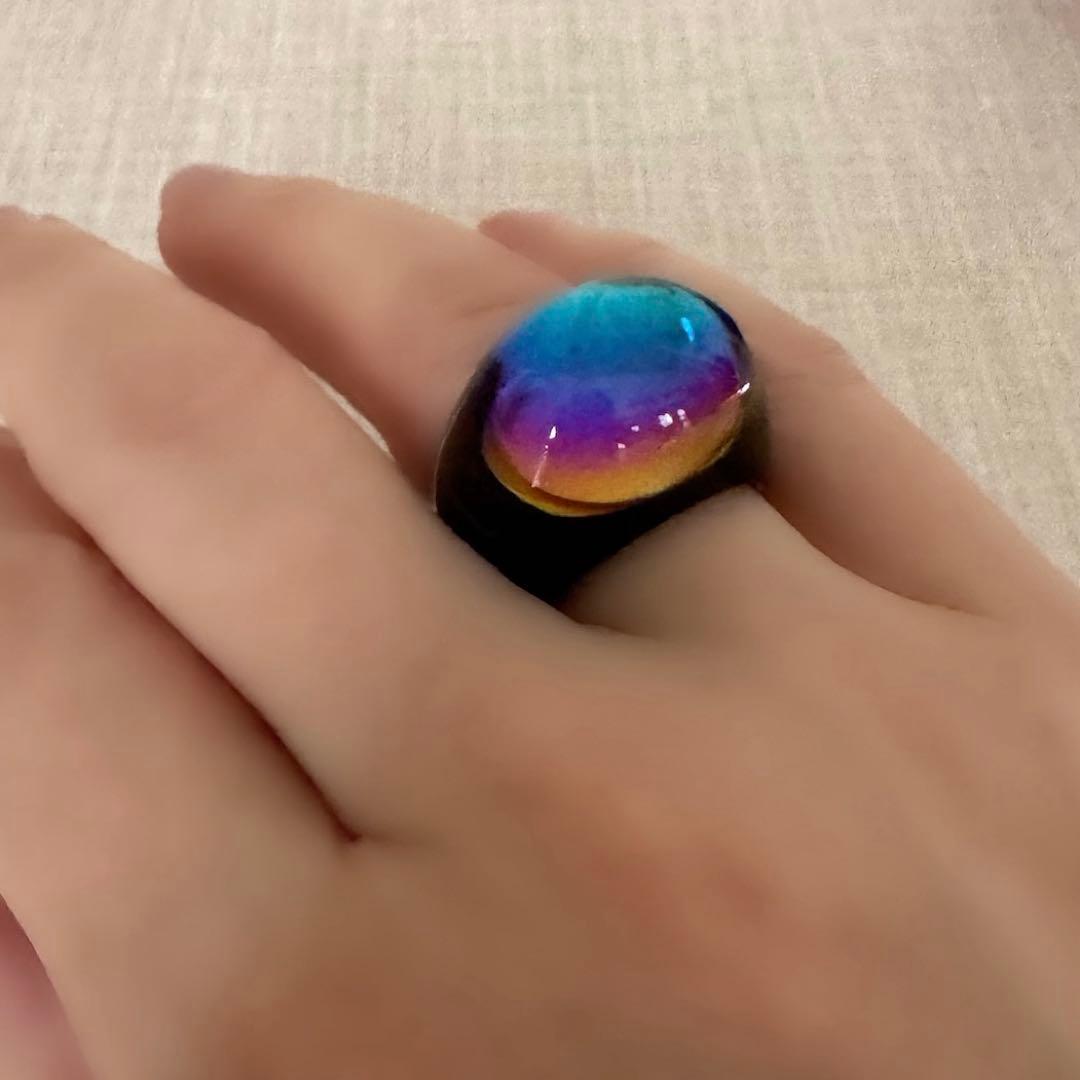 【新品未使用】バカラ タンゴ スカラベブルー クリスタル リング 9号