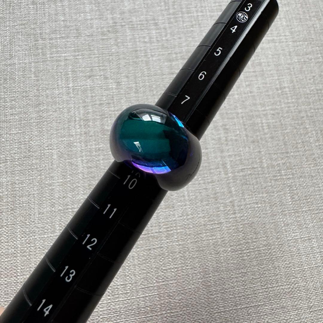 【新品未使用】バカラ タンゴ スカラベブルー クリスタル リング 9号