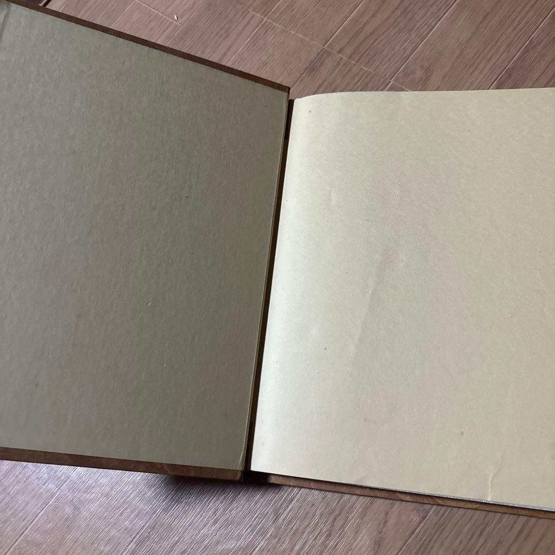 切手帳 茶色の革風表紙