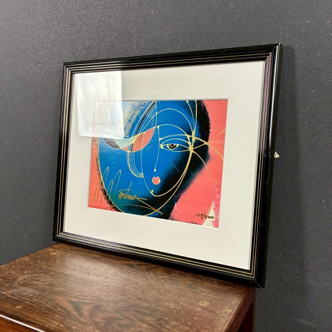 マーティロ・マヌキアン「海に想いを」シルクスクリーン 直筆サイン入り マヌキャン