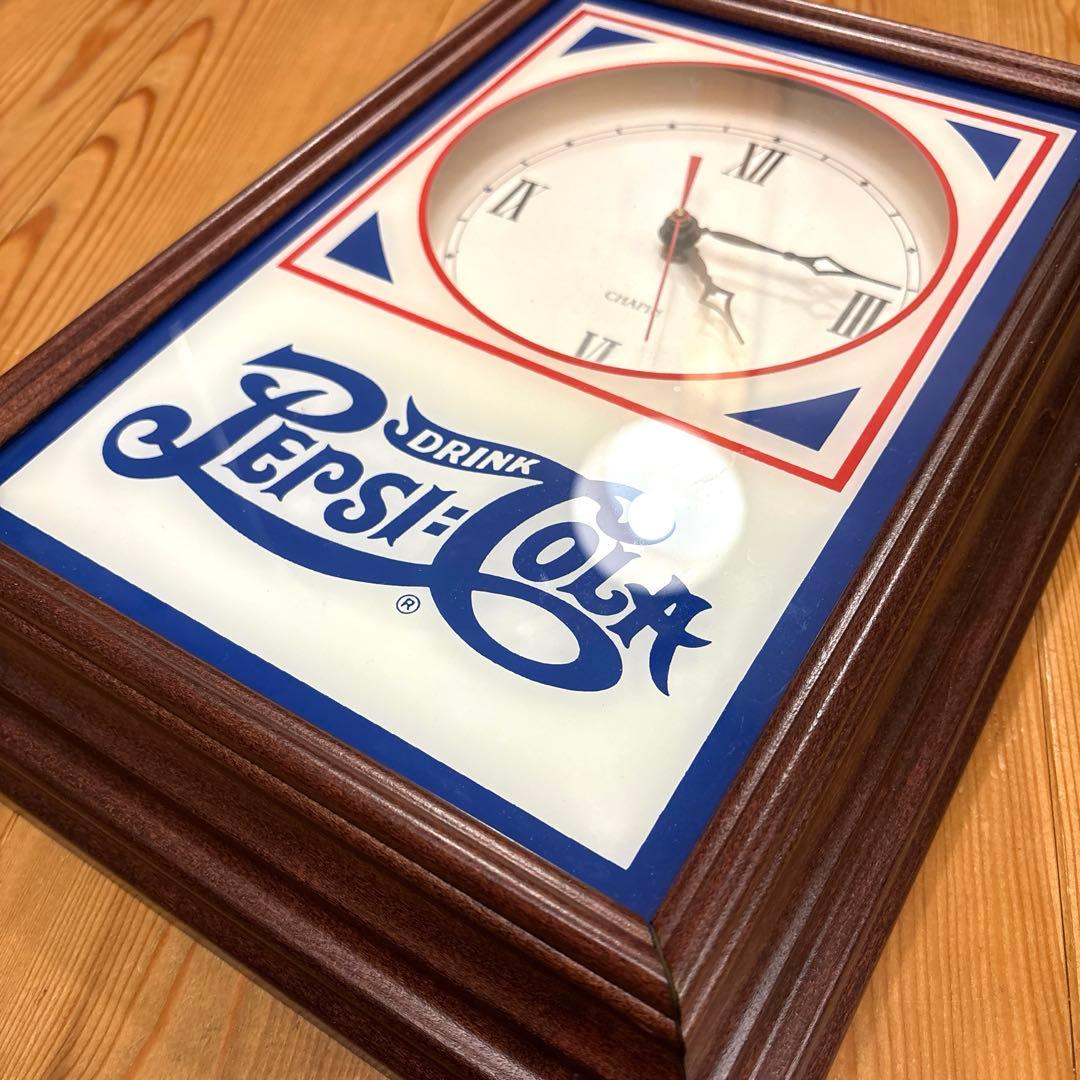 レア！　ペプシコーラ　ダブルドットロゴ　ウオールクロック　時計　看板