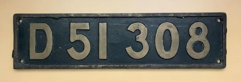 希少！ギーセルエジェクター煙突を装備していたＤ５１３０８実装プレート