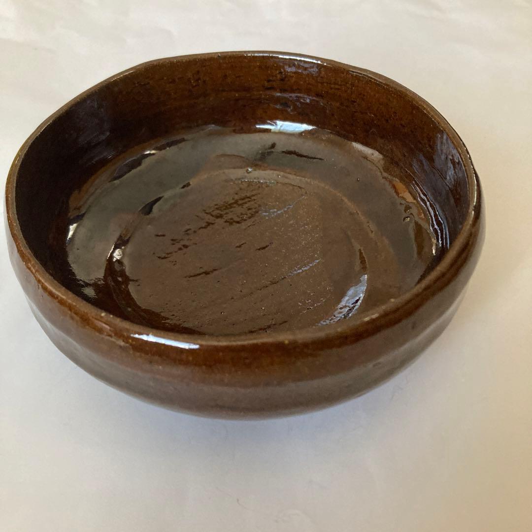 大樋長阿弥 大樋焼 飴釉 平茶碗 抹茶碗 茶道具 新品 未使用 です。