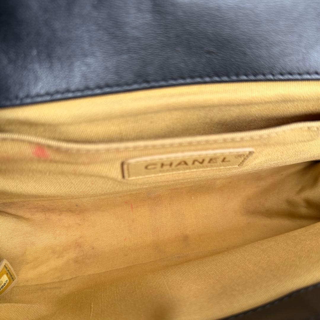 CHANEL ボーイシャネル トップハンドル チェーンショルダーバッグ ブラック