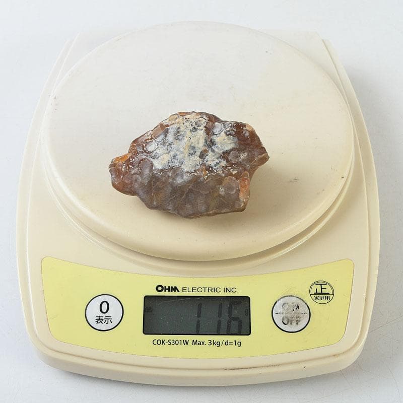 天然石　鑑賞石　瑪瑙　原石　唐木台付　置物　Z　8612