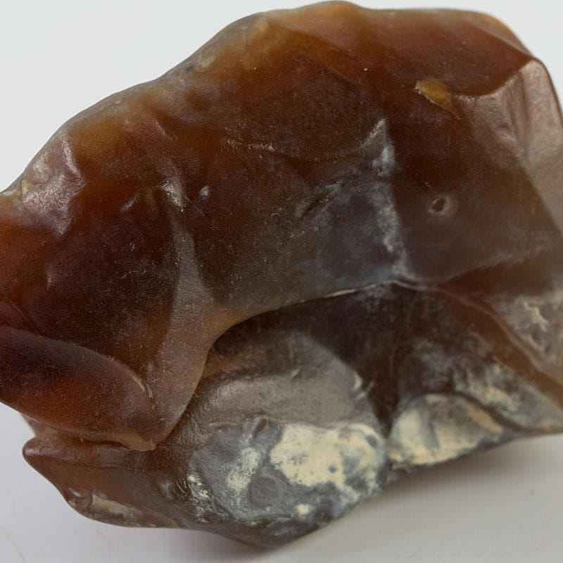 天然石　鑑賞石　瑪瑙　原石　唐木台付　置物　Z　8612