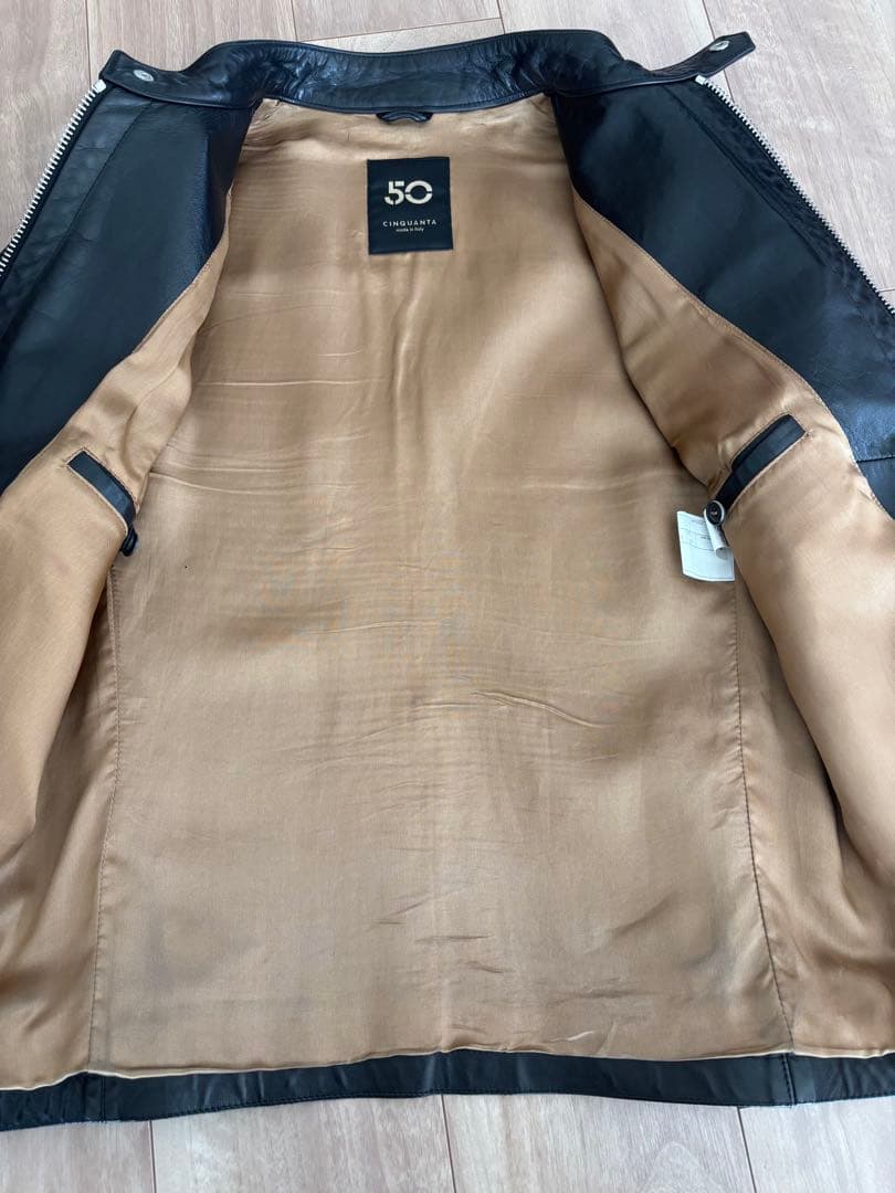 CINQUANTAシングルライダースジャケット