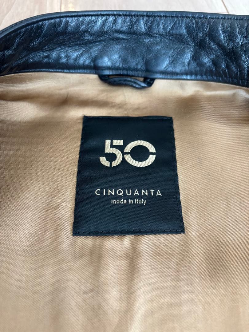 CINQUANTAシングルライダースジャケット