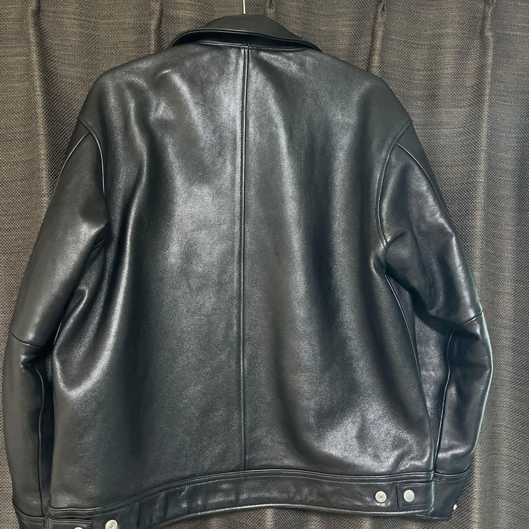 【美品】Schott ブラック レザー シングルライダースジャケット S