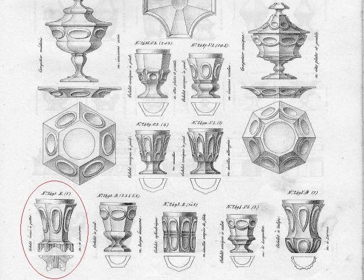 アンティークバカラ　1841年頃　「No2491」フラワーベース　No,2