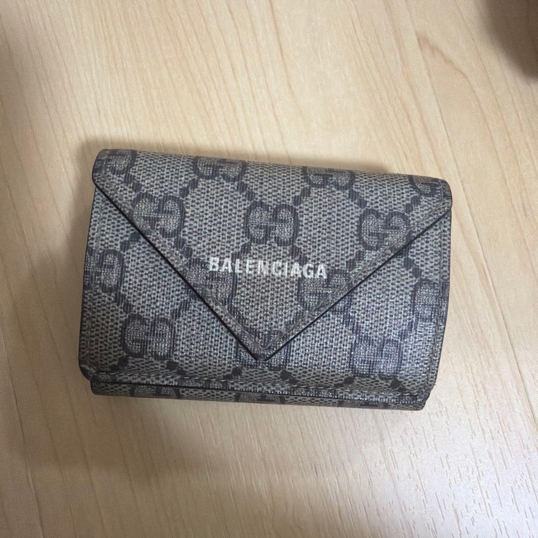GUCCI x Balenciaga hacker 三つ折り財布　ミニウォレット