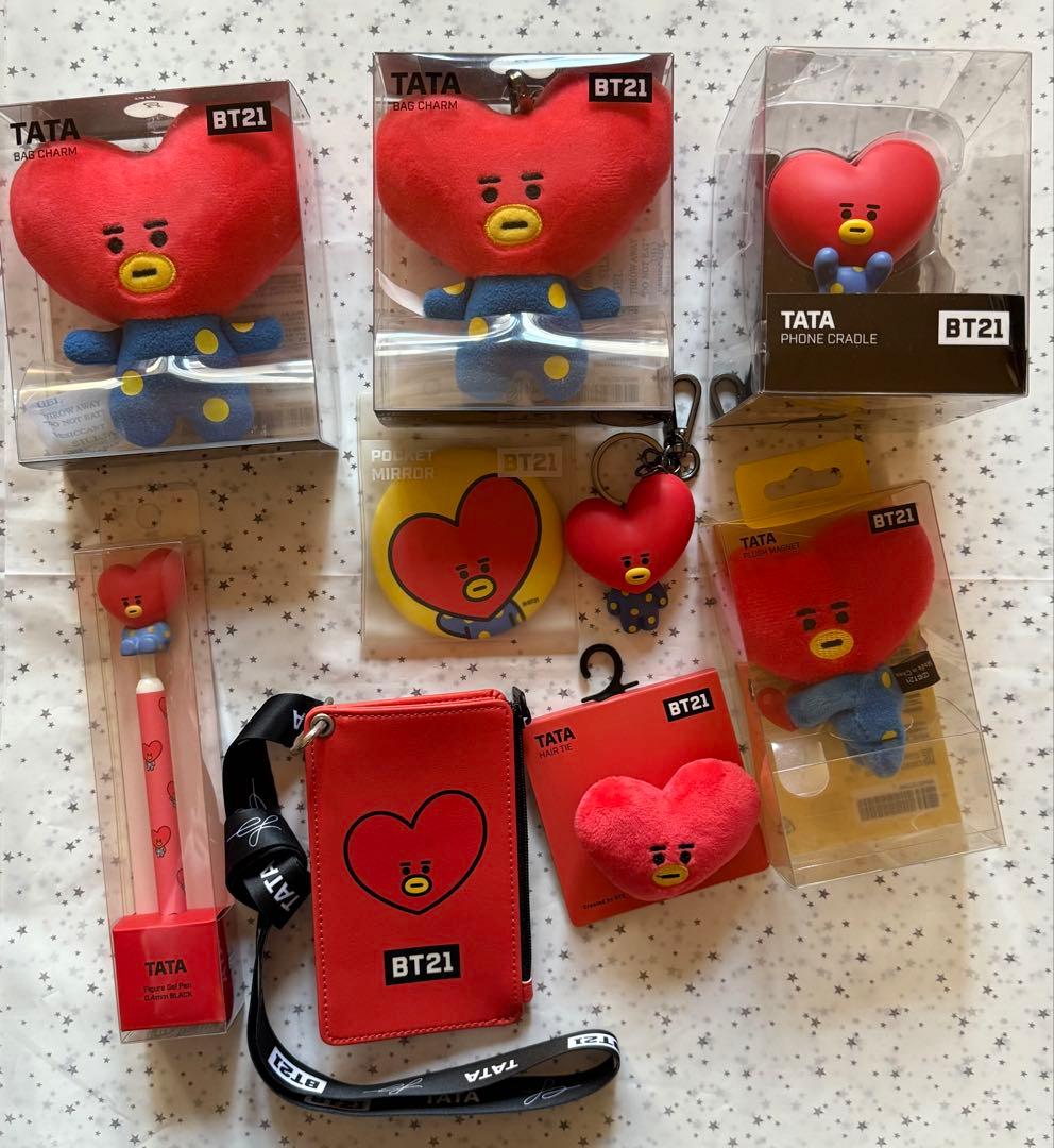 BT21 TATA クッション・チャームなど10点セットBTS V