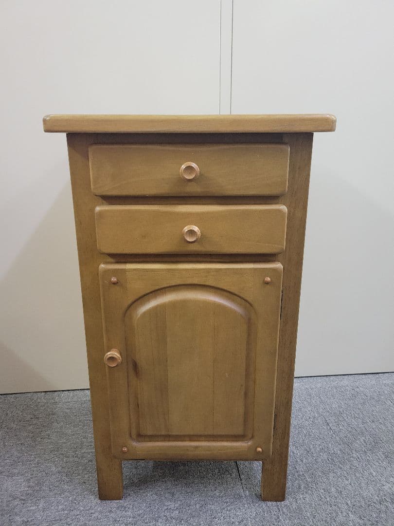 カリモク　Karimoku　電話台　FAX台　花台　二段引き出し