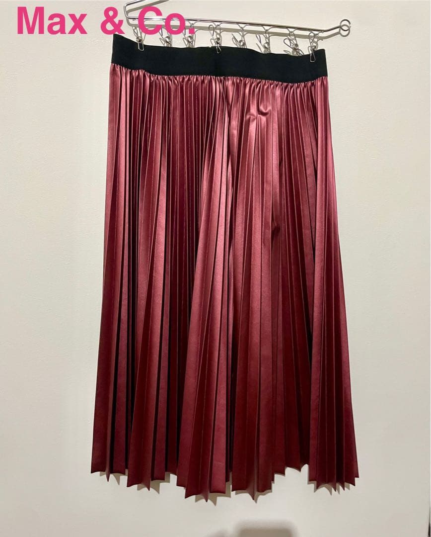 Max & Co. メタリックプリーツスカート 未使用タグ付き